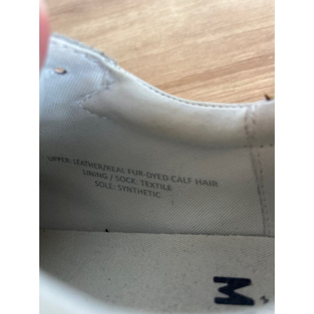 Madewell Kickoff Trainer Sneakers in Leather and Spot Dot Calf Hair Size 9.5 - Picture 7 of 11